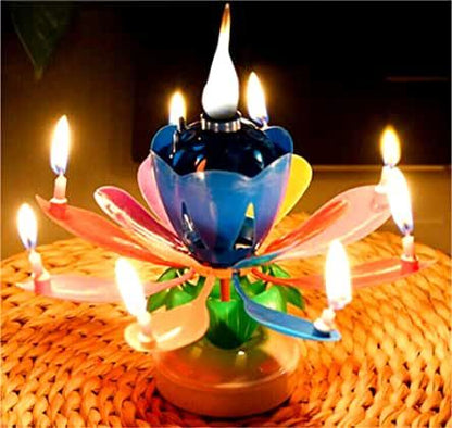 Musical Birthday Flower Candle