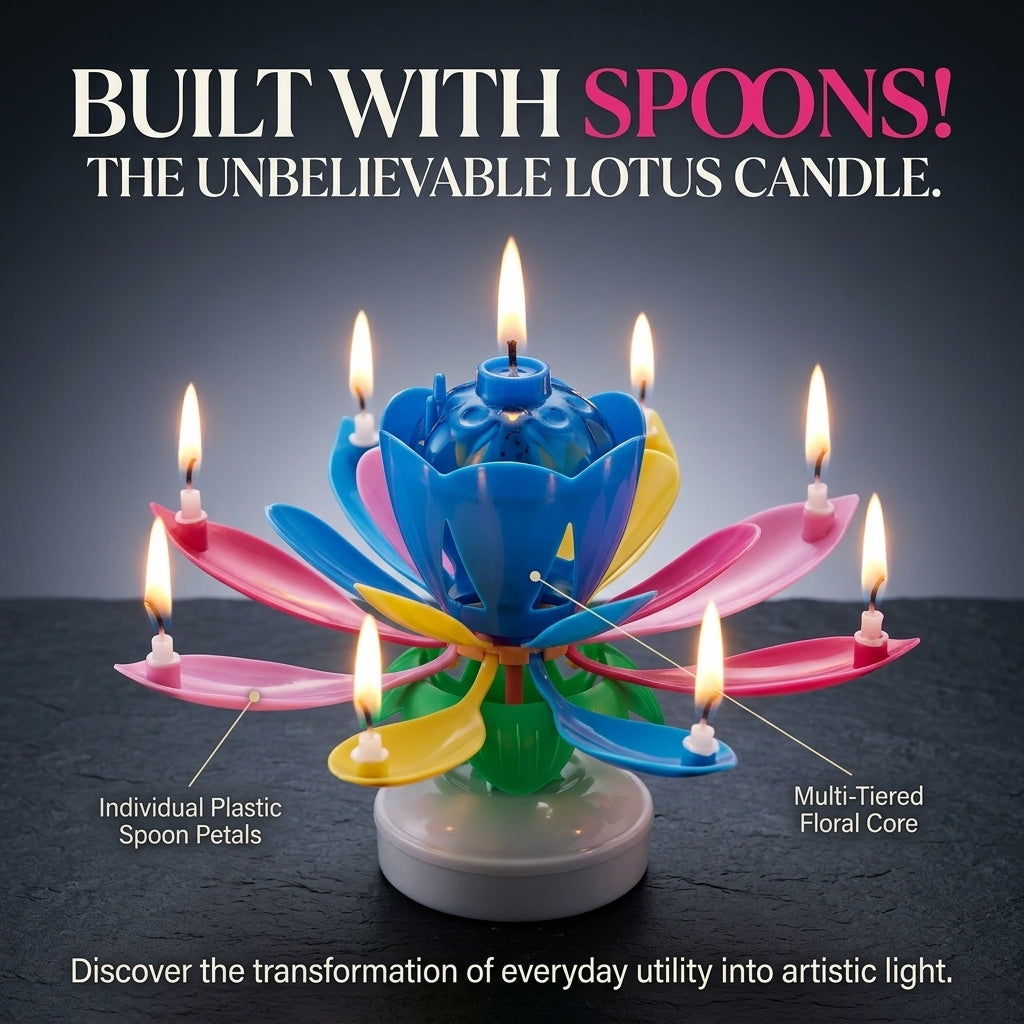 Musical Birthday Flower Candle