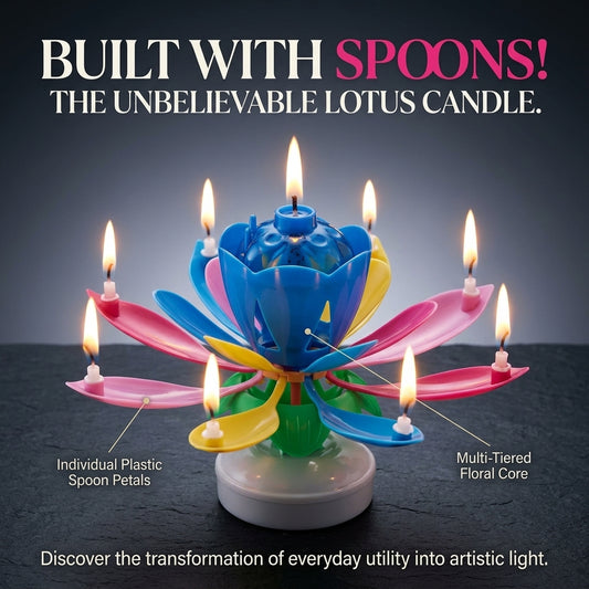 Musical Birthday Flower Candle